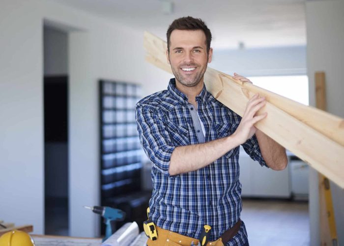 A home improvement worker on a NWI job