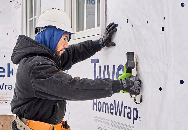 tyvek can save nwi homeowners from high bills from NIPSCO through energy loss reduction and preventing drafts while improving health to the homeowners.